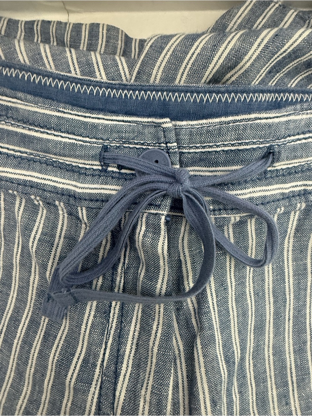 Tommy Bahama Blue and White Striped Straight-Leg Pants - Picture 8 of 16